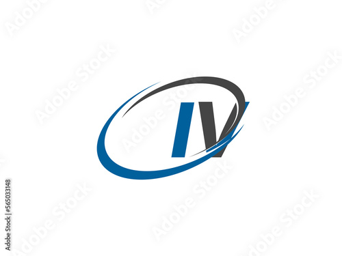 Free Download IV letter creative modern elegant swoosh logo design - GFXLoad