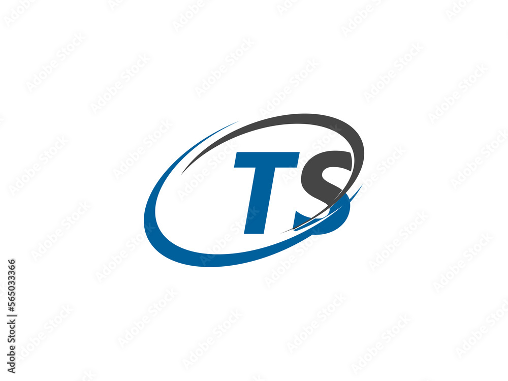 TS letter creative modern elegant swoosh logo design TS letter creative modern elegant swoosh logo design