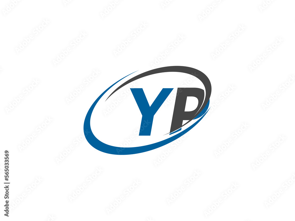 YP letter creative modern elegant swoosh logo design YP letter creative modern elegant swoosh logo design