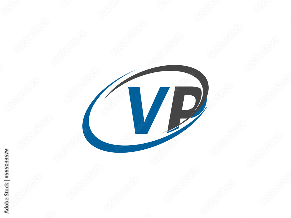 VP letter creative modern elegant swoosh logo design VP letter creative modern elegant swoosh logo design