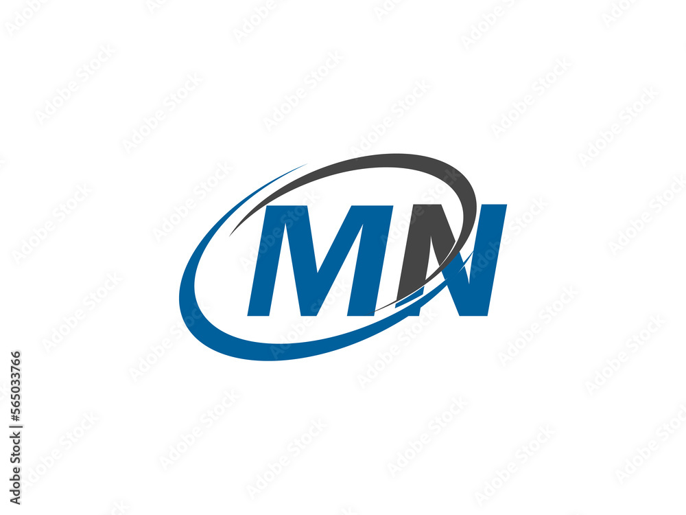 MN letter creative modern elegant swoosh logo design MN letter creative modern elegant swoosh logo design