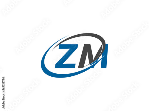 Free Download ZM letter creative modern elegant swoosh logo design - GFXLoad