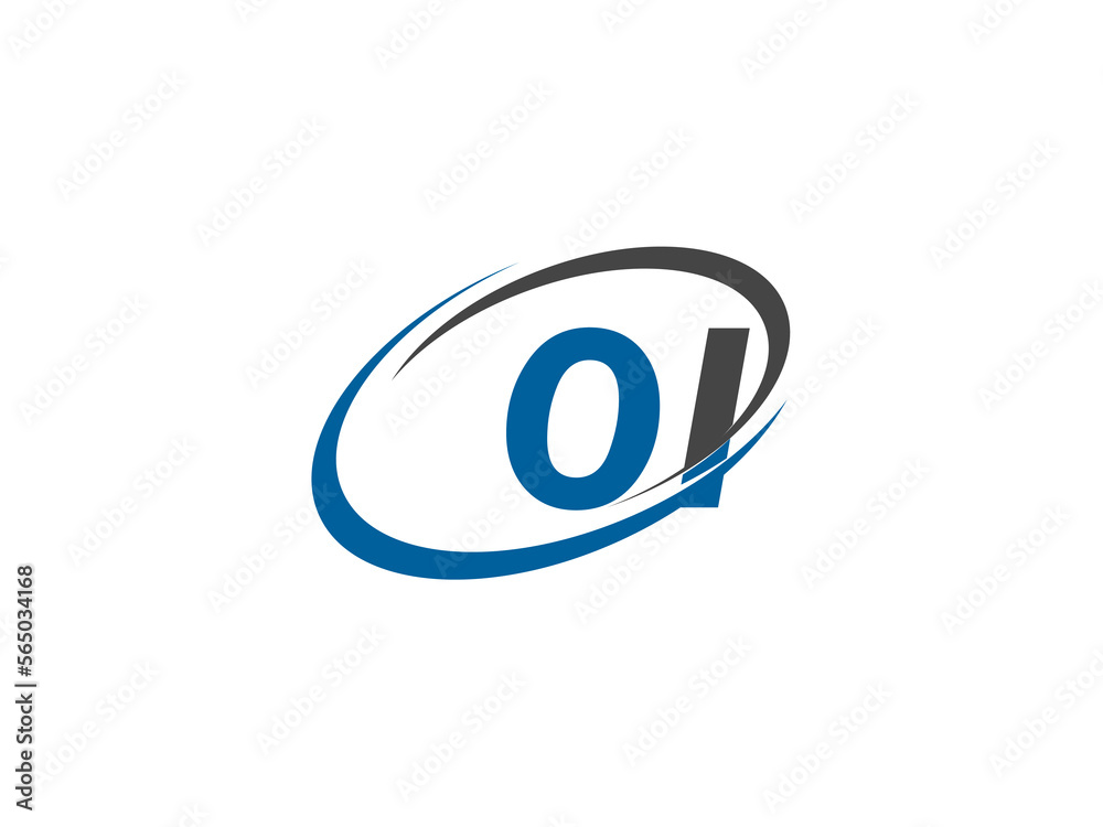 OI letter creative modern elegant swoosh logo design OI letter creative modern elegant swoosh logo design