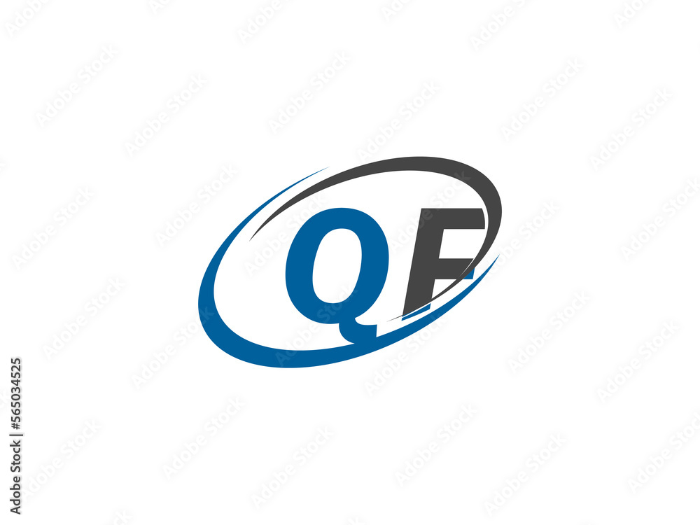 QF letter creative modern elegant swoosh logo design QF letter creative modern elegant swoosh logo design