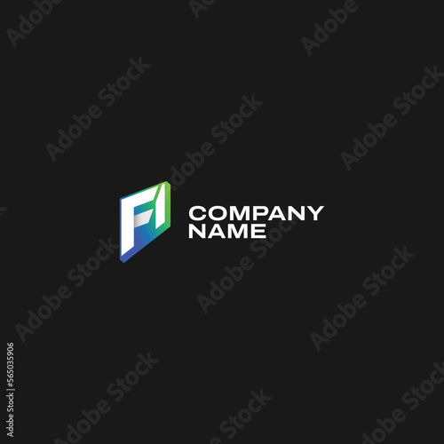 Abstract moving a letter logo design