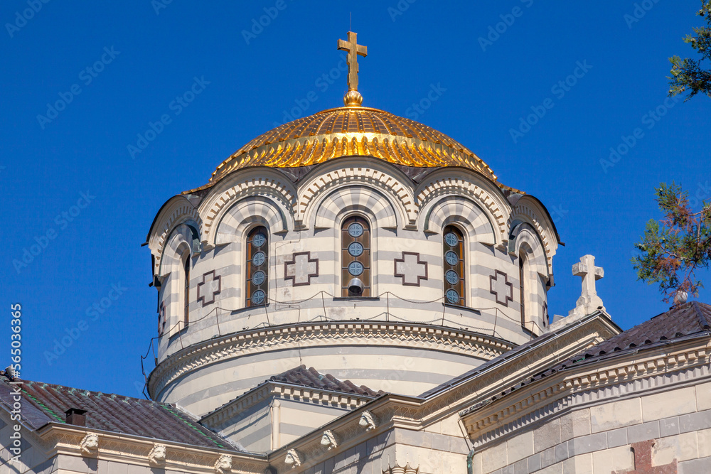 The main dome of St. Vladimir Cathedral in Chersonese, Crimea
