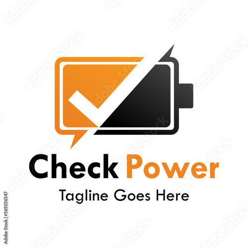 Check power logo template illustration
