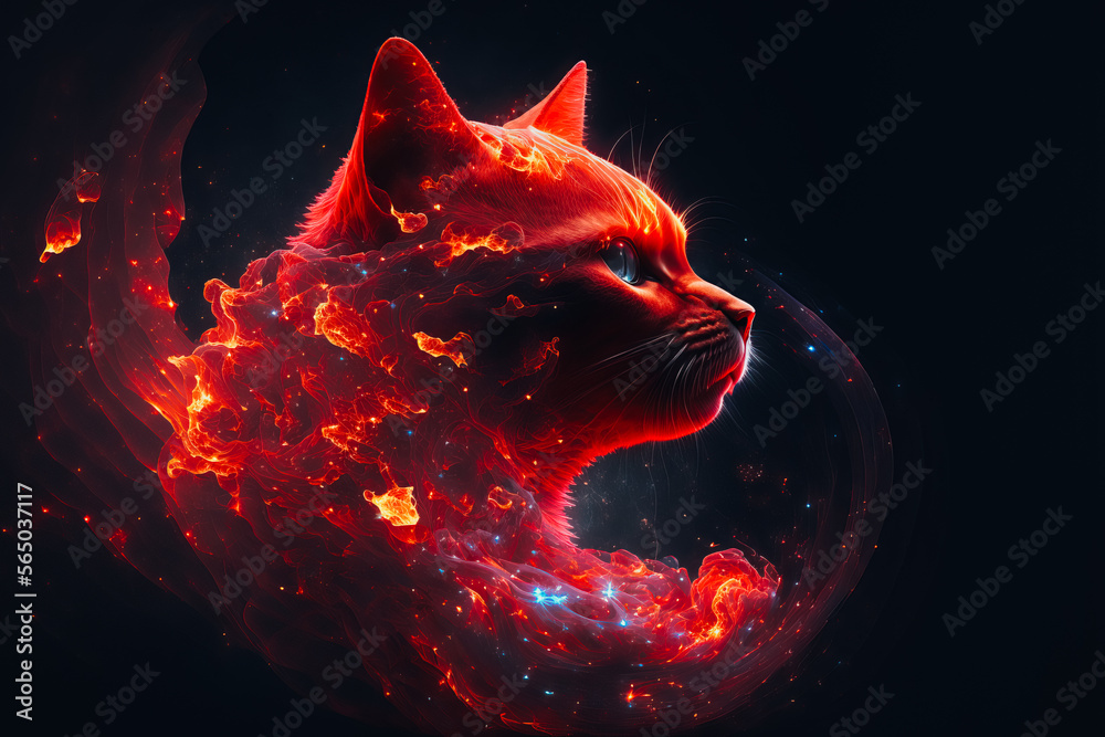 portrait red cat galaxies, spirals, space, nebulae