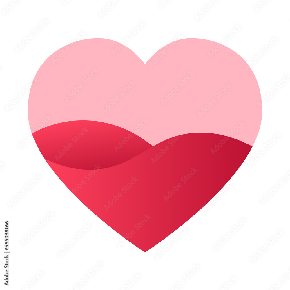Heart illustration transparent background.