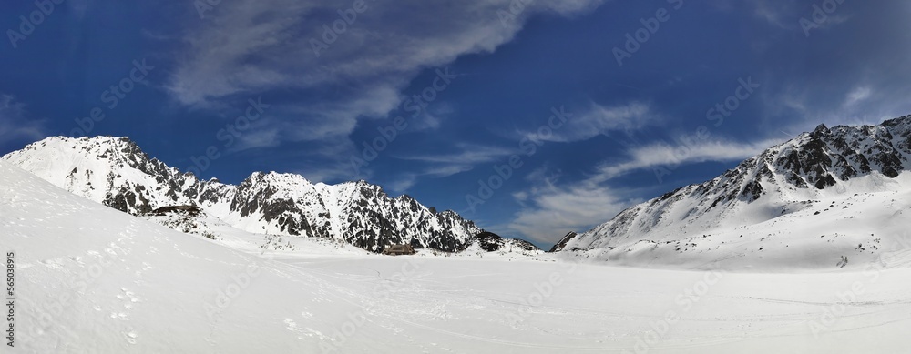 Beautiful Tatry mountains landscape Five Lakes Valley