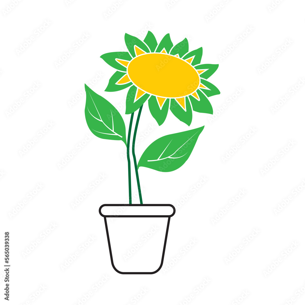 Obraz premium icons of various kinds of flowers