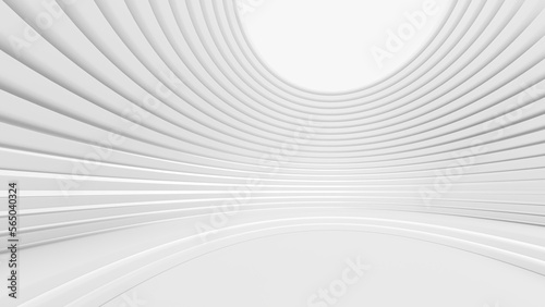 Golden textured podium against plaster textured wall with circular holes sunlit through window. 3d rendering background for product presentation