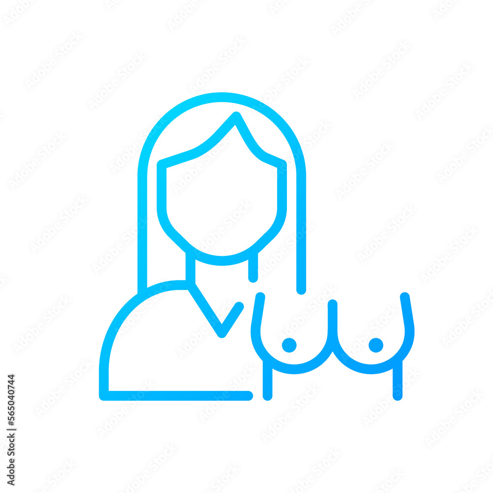 Mammography pixel perfect gradient linear vector icon. Breast cancer prevention. Regular screening. Female health care. Thin line color symbol. Modern style pictogram. Vector isolated outline drawing Mammography pixel perfect gradient linear vector icon. Breast cancer prevention. Regular screening. Female health care. Thin line color symbol. Modern style pictogram. Vector isolated outline drawing