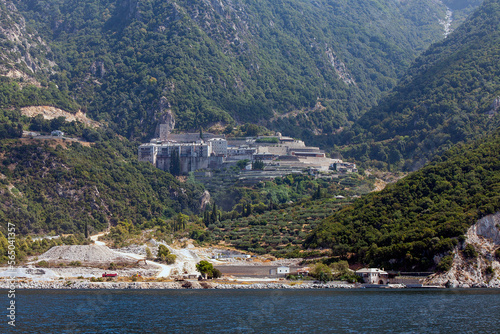 Bild auf Leinwand Saint paul monastery on Mount Athos, Greece