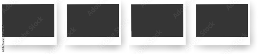 Realisctic retro photo frames. Booth empty teplate for collage Realisctic retro photo frames. Booth empty teplate for collage