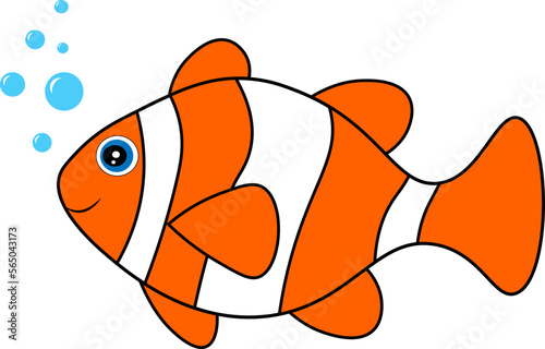 clown fish cartoon vector illustration