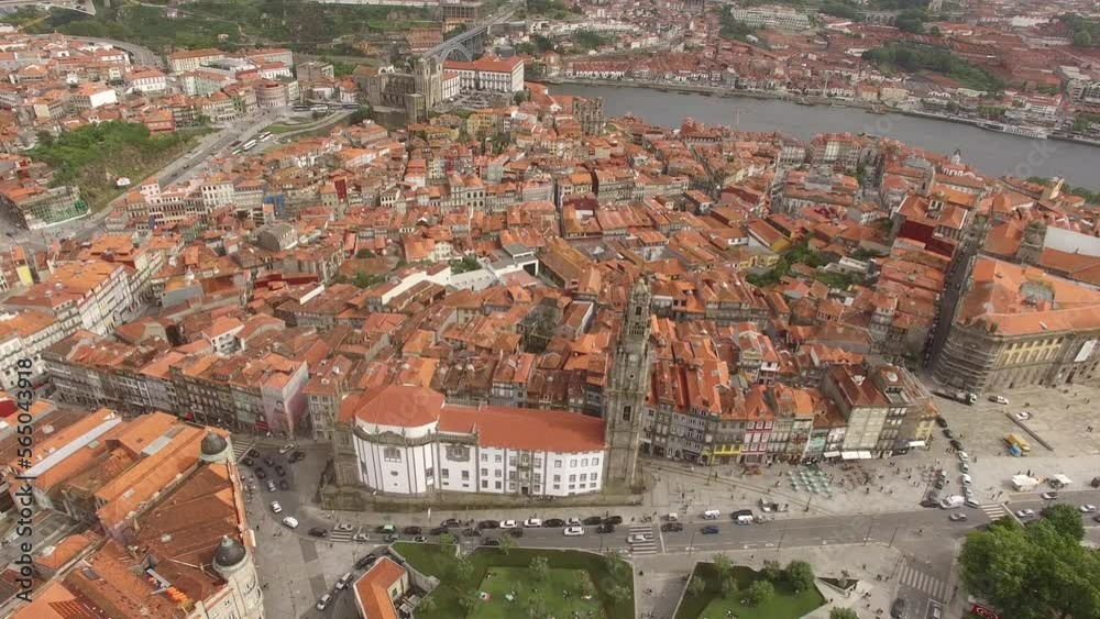 The Wonderful Historic City Center of Porto. Torre dos Clérigos and River Douro The Wonderful Historic City Center of Porto. Torre dos Clérigos and River Douro