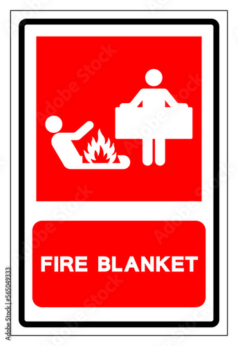 Fire Blanket Symbol Sign, Vector Illustration, Isolate On White Background Label. EPS10