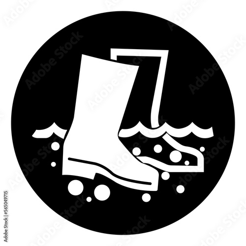 Disinfect Boots Symbol Sign, Vector Illustration, Isolate On White Background Label. EPS10