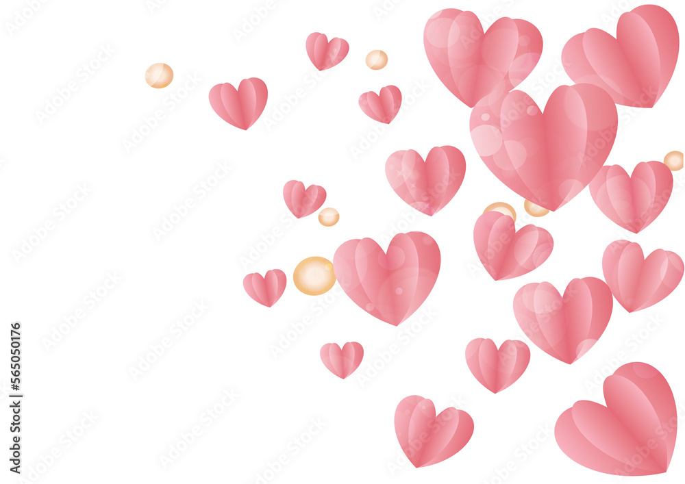 pink paper heart background PNG