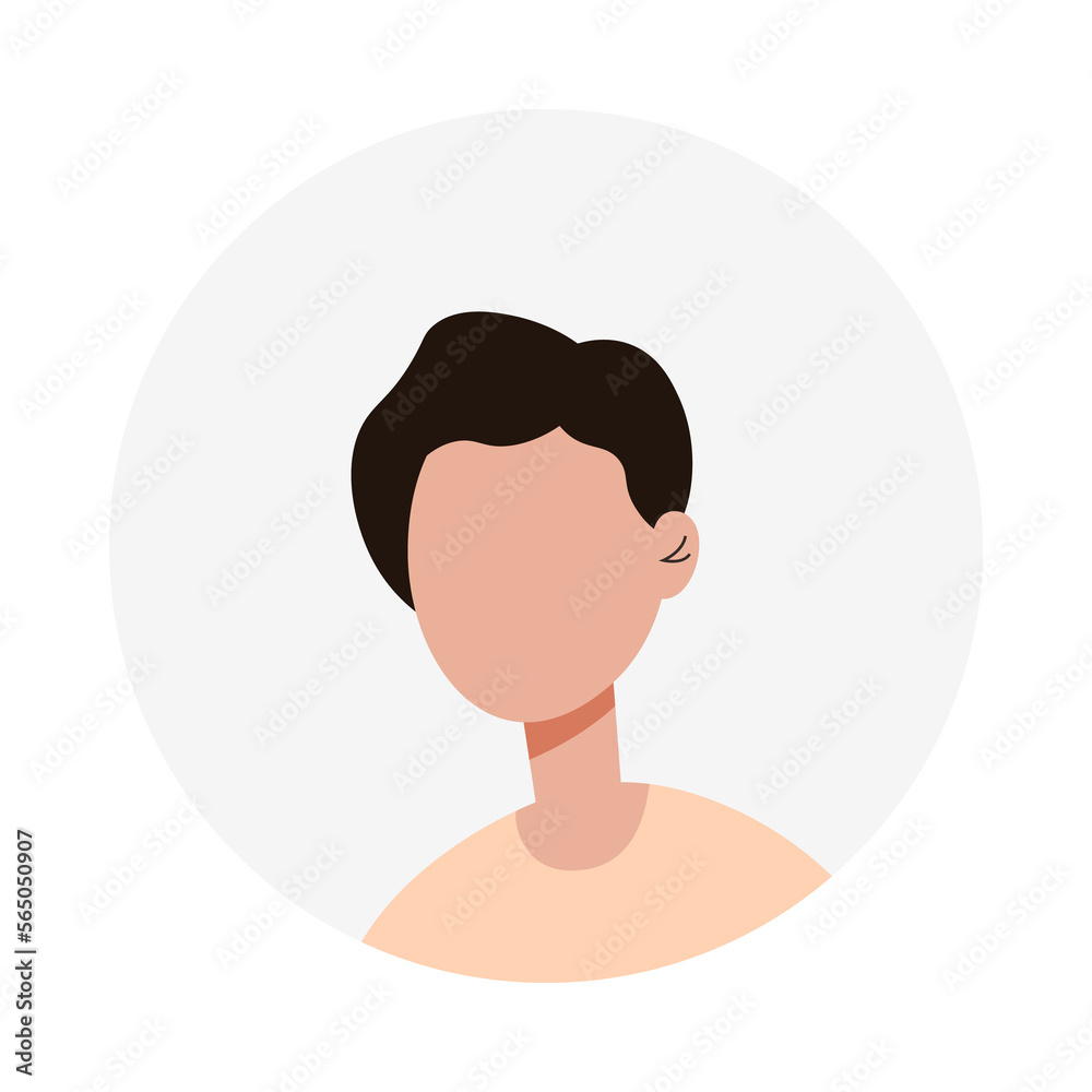 Flat faceless male avatar isolated on a transparent background. Profile picture icon. Male face. Cute flat modern simple design. Beautiful colorful template in pastel colours. Flat faceless male avatar isolated on a transparent background. Profile picture icon. Male face. Cute flat modern simple design. Beautiful colorful template in pastel colours.