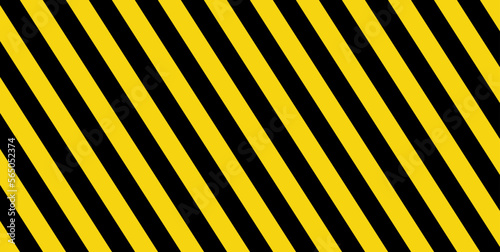 Black yellow stripe wall background. Stripes for construction, hazard and industry. Road warning. Vector.