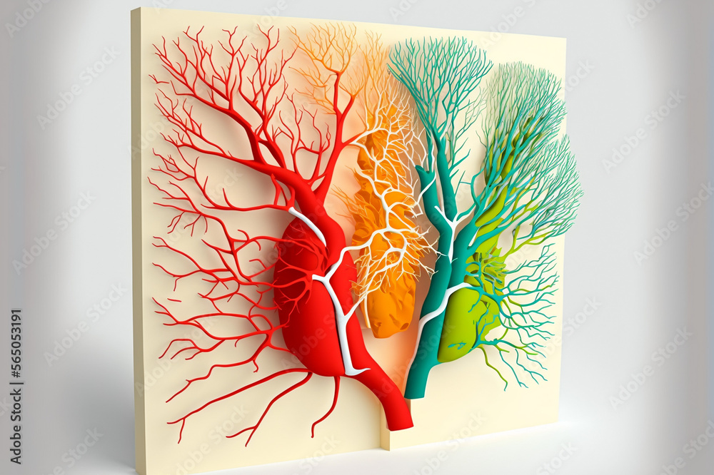 A colorful and dynamic journey through the human body's vital organs 