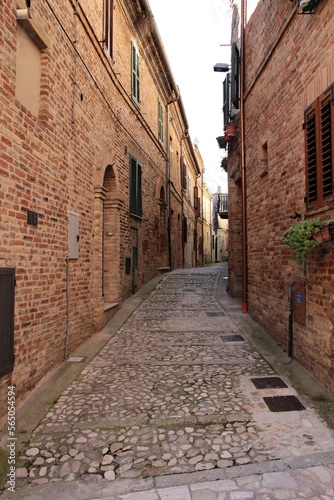 Fototapeta Naklejka Na Ścianę i Meble -  Italy, Marche: Foreshortening of little village of Ripatransone.