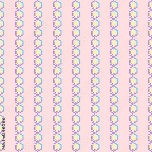 The Pastel Chain Design in Pink Seamless Pattern