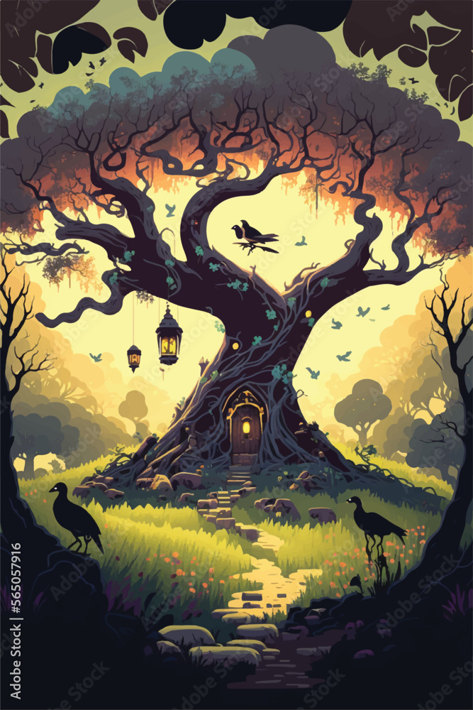 Fototapeta premium Enchanted tree house