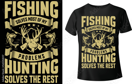 hunting t shirt design vector