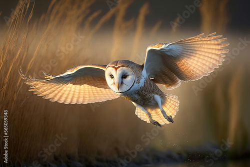 Barn Owl In Flight