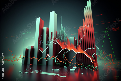 Graphs of stock market crash