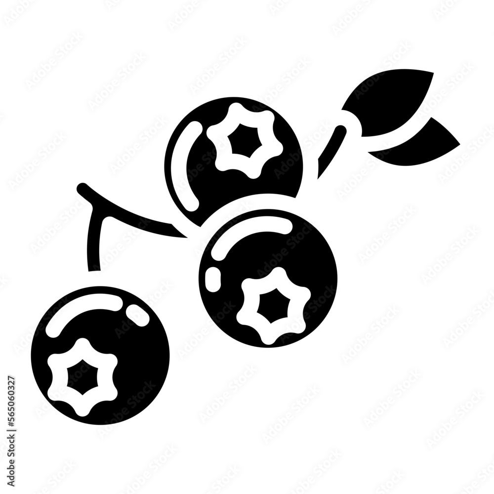 Obraz premium blueberry glyph 