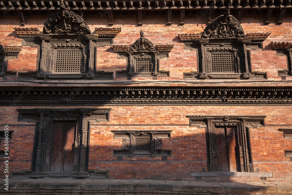 The Palace of Fifty-five Windows in Bhaktapur Durbar Square, is a former royal palace complex located in Bhaktapur, Nepal The Palace of Fifty-five Windows in Bhaktapur Durbar Square, is a former royal palace complex located in Bhaktapur, Nepal