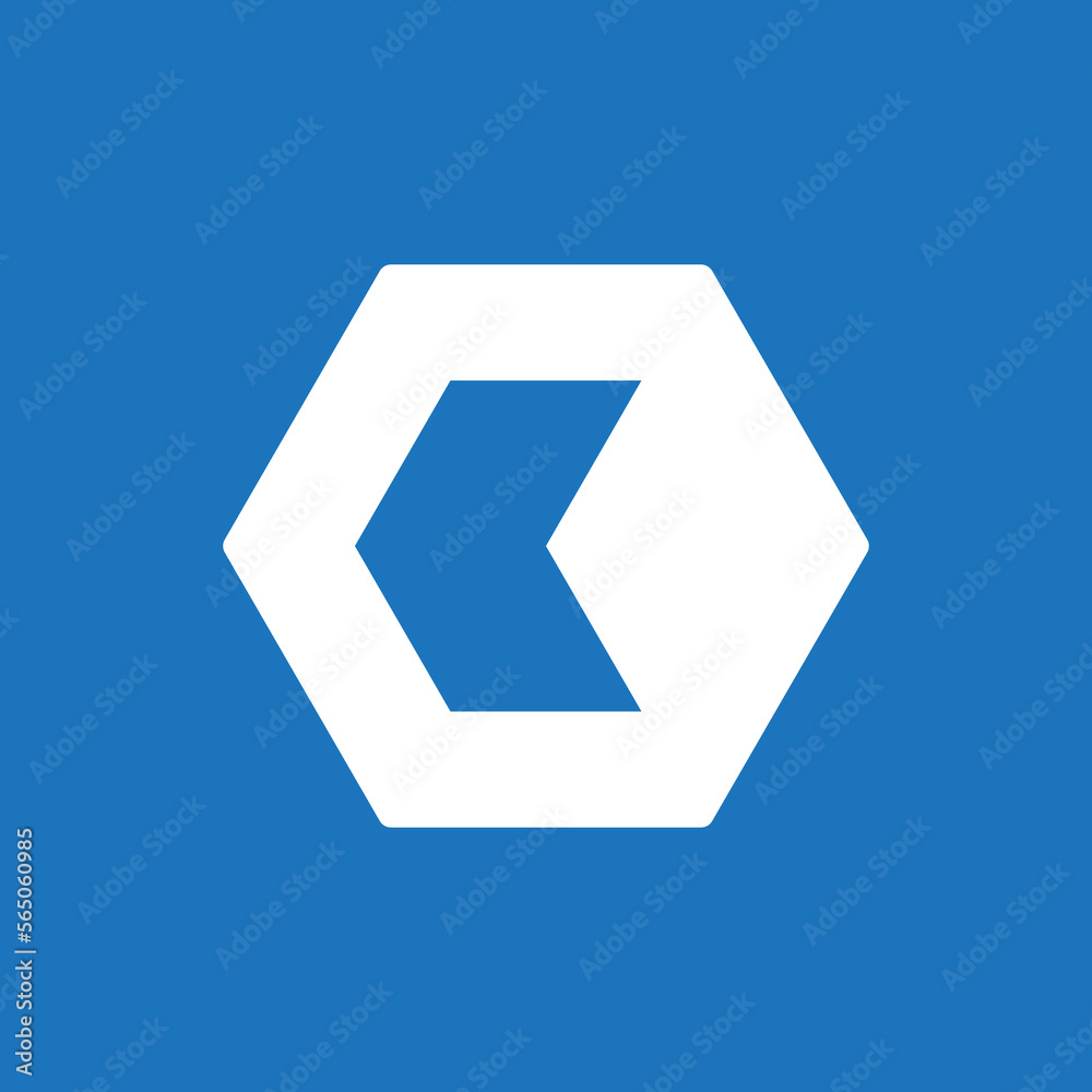 Hexagon Logo sign. Simple colorful geometric square box for software and tech logo Hexagon Logo sign. Simple colorful geometric square box for software and tech logo