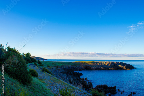 Fantastic Shot of the Beach and the Calm, Beautiful Tyrrhenian Sea in Diamante, Calabria, Italy. Natural Background