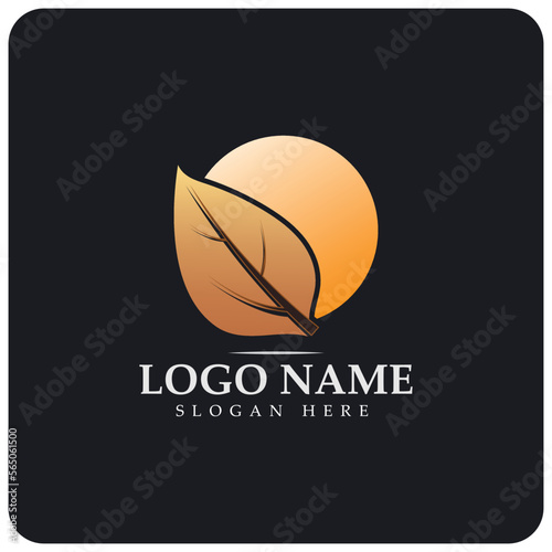 tobacco leaf logo,tobacco field and tobacco cigarette logo template design vector