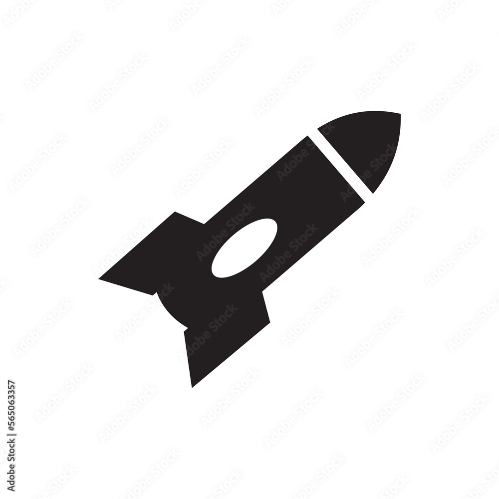 Rocket icon vector illustration sign Rocket icon vector illustration sign