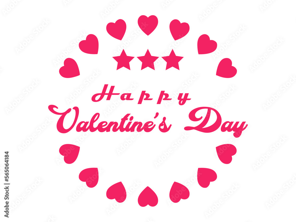 happy valentines day. Happy valentines day typography poster vector image. Happy Valentines Day Vector Art.