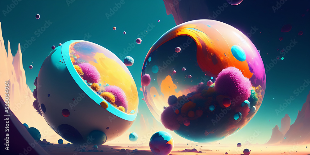Planetary landscapes, bubble universe Planetary landscapes, bubble universe