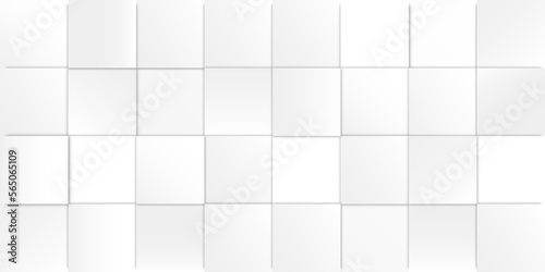 Abstract White Mosaic Tiles PNG Background