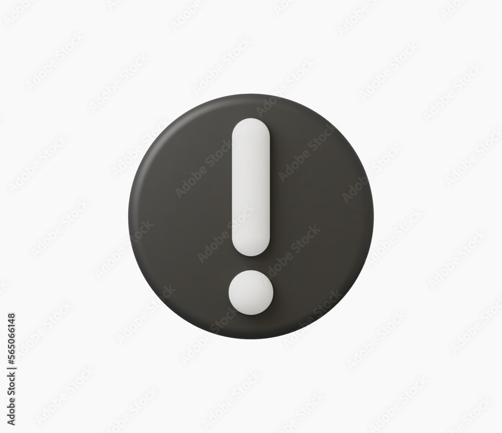 3d Realistic Exclamation mark vector illustration 3d Realistic Exclamation mark vector illustration