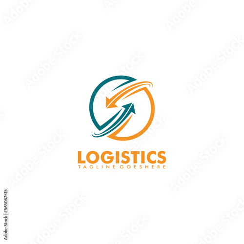 Logistic Transportation Logo Vector Illustration  Cargo logo icon
