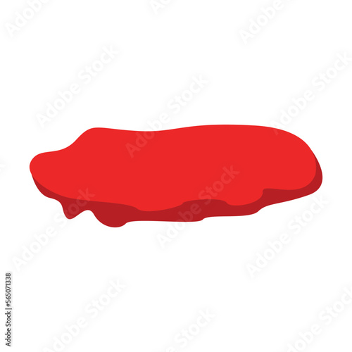 Red beef icon in isometric 3d style on a white background