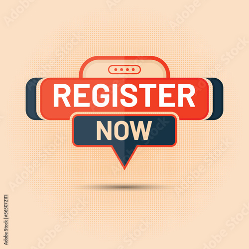 register now banner design