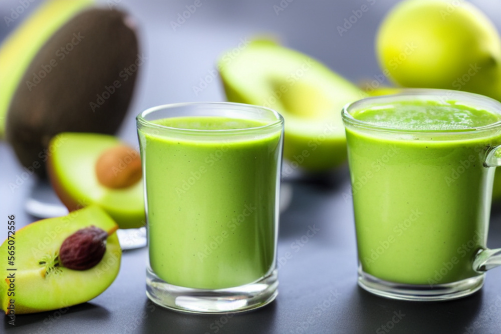 avocadoo smoothie,juice and fruits,Generative IA avocadoo smoothie,juice and fruits,Generative IA