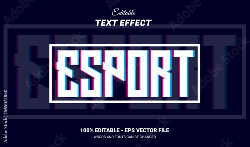 Gaming esport style text effect, Editable text effect