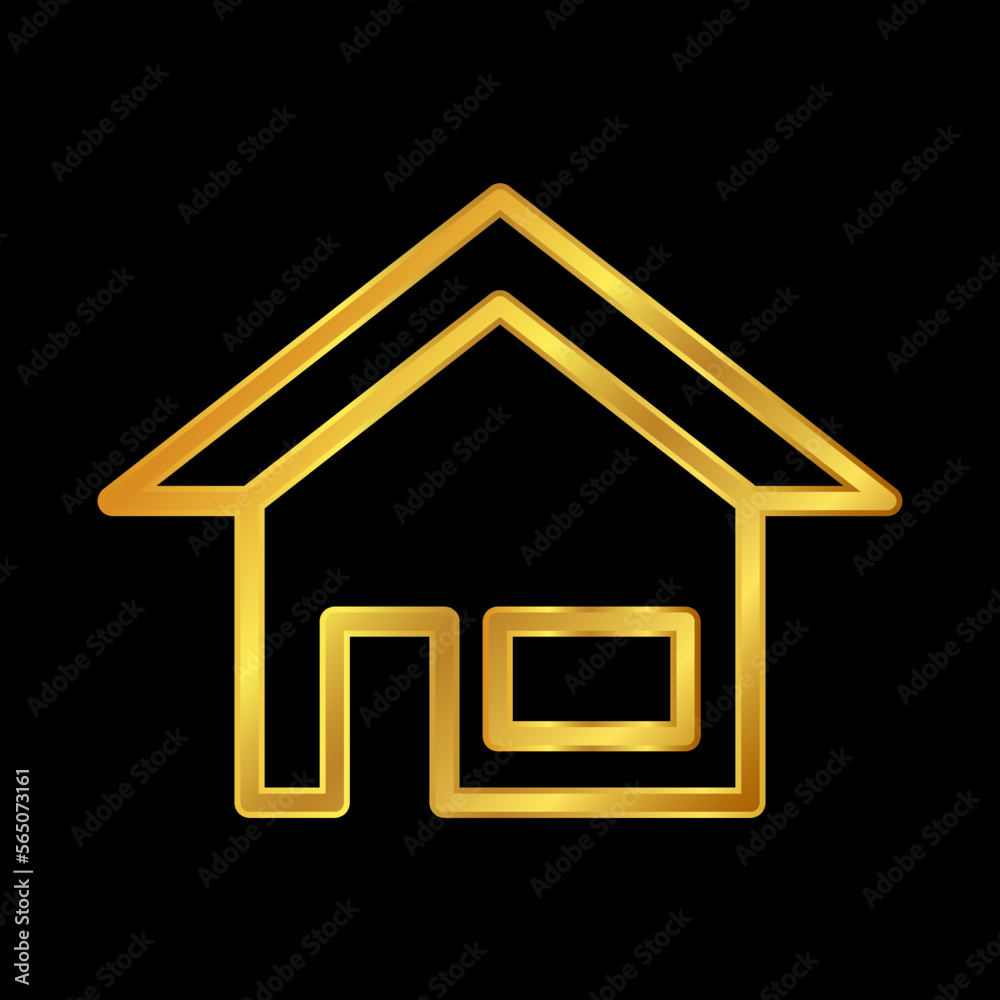 gold house vector logo template gold house vector logo template