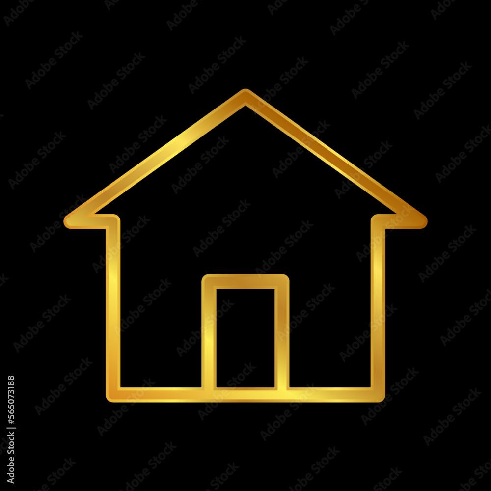 gold house vector logo template gold house vector logo template